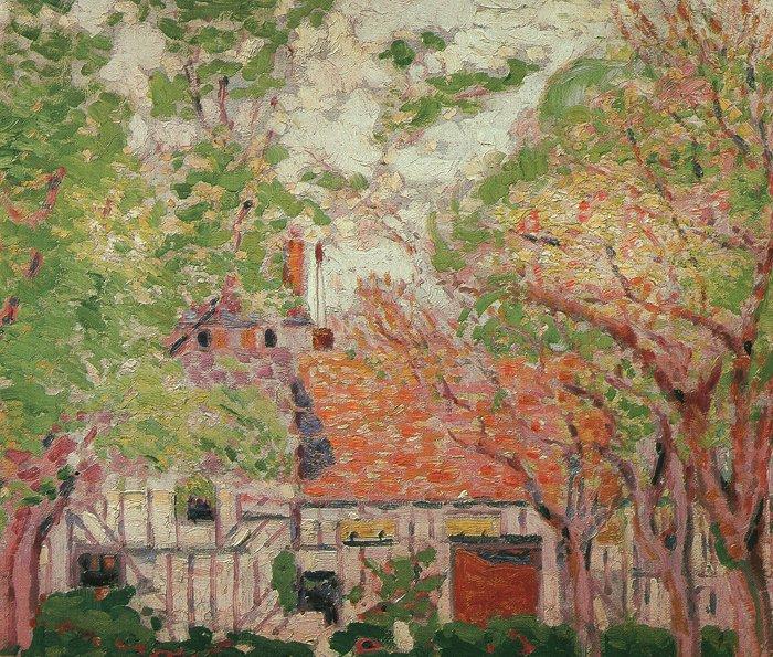 William Schumacher White House with Trees Sweden oil painting art